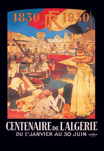 Centenaire de l&#39;Algerie: 1830-1930 12x18 Giclee on canvas