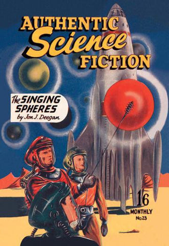 Authentic Science Fiction: The Singing Spheres 12x18 Giclee on canvas