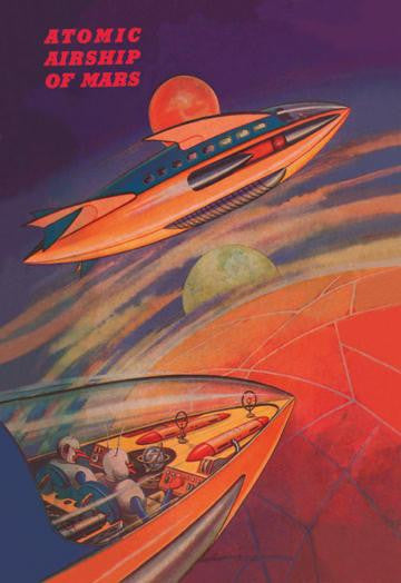 Atomic Airships of Mars 12x18 Giclee on canvas