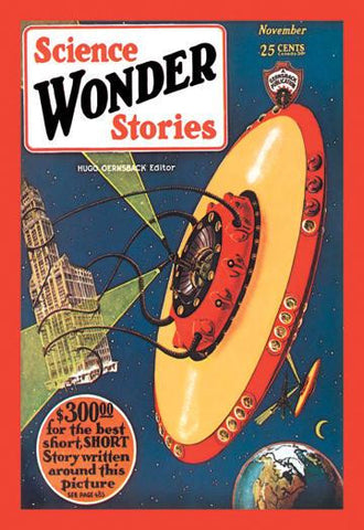 Science Wonder Stories: Invasion of the Landmark Snatchers 12x18 Giclee on canvas