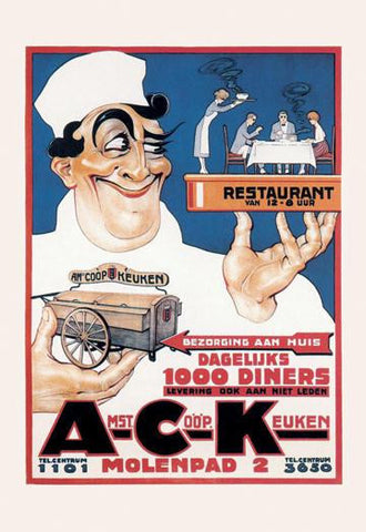 Amst Coop Keuken 12x18 Giclee on canvas