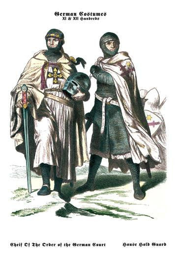 German Costumes: Chief of the German Court and Household Guard 12x18 Giclee on canvas