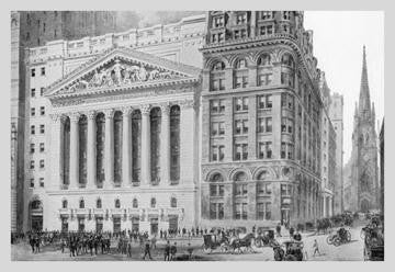 New York Stock Exchange  1911 12x18 Giclee on canvas