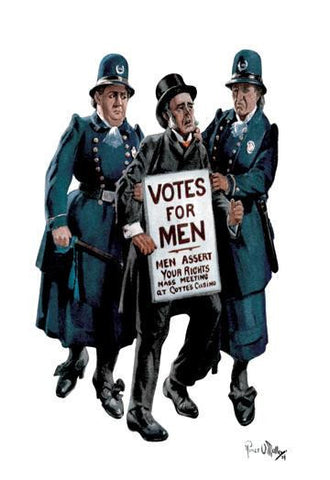 Votes for Men: Suffragists&#39; Revenge 12x18 Giclee on canvas