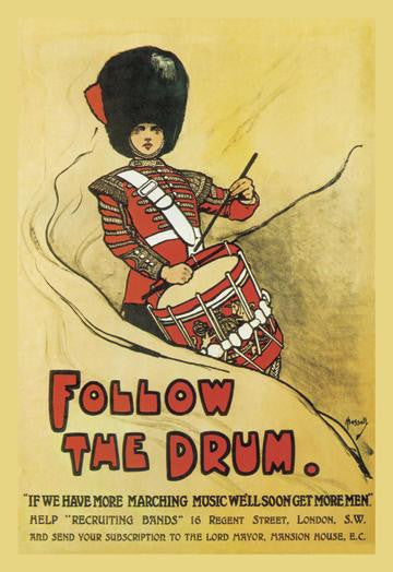 Follow the Drum 12x18 Giclee on canvas