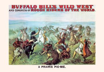 Buffalo Bill: A Prairie Picnic 12x18 Giclee on canvas