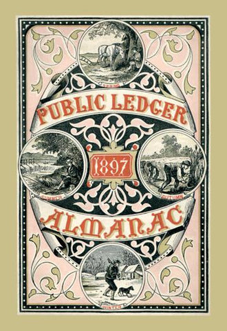 Public Ledger Almanac 12x18 Giclee on canvas