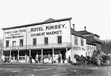 Hotel Kinsey and Meat Market 12x18 Giclee on canvas