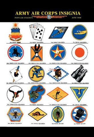 Army Air Corps Insignia 12x18 Giclee on canvas