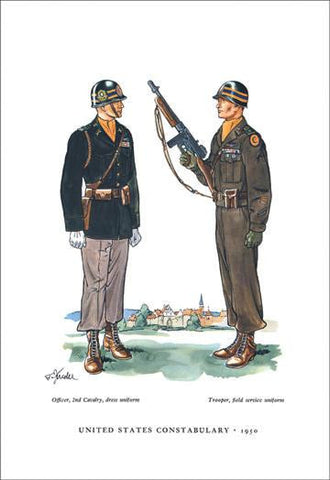 United States Constabulary  1950 12x18 Giclee on canvas