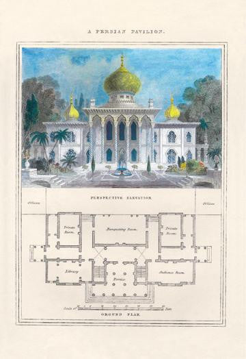 A Persian Pavilion 12x18 Giclee on canvas