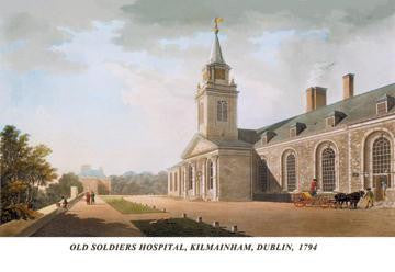 Old Soldiers Hospital  Kilmainham  Dublin  1794 12x18 Giclee on canvas