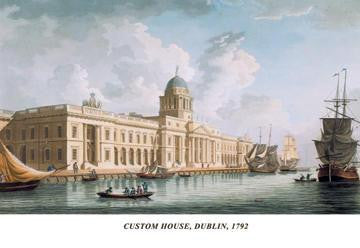 Custom House  Dublin  1792 12x18 Giclee on canvas