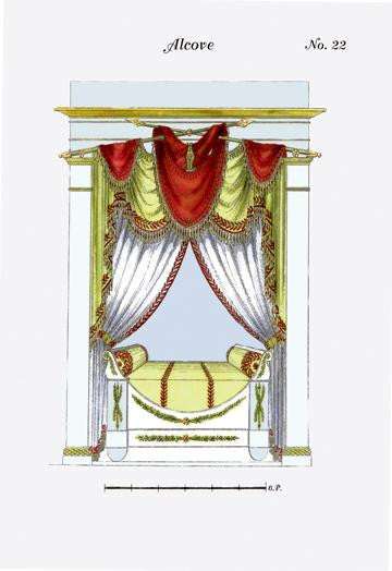 French Empire Alcove Bed No. 22 12x18 Giclee on canvas