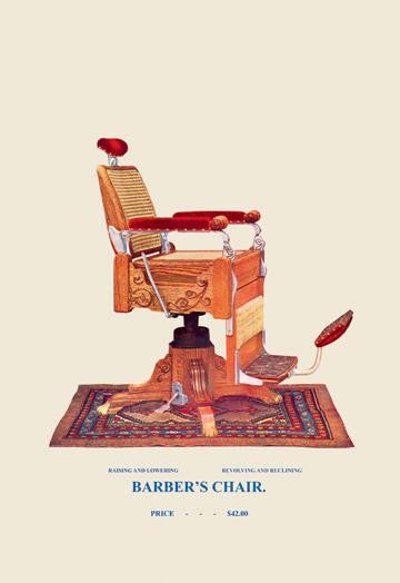 Wicker Barber&#39;s Chair #91 12x18 Giclee on canvas