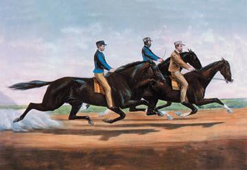 Horse Race 12x18 Giclee on canvas