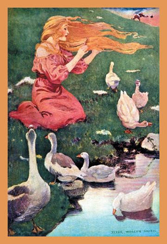 Goose Girl 12x18 Giclee on canvas