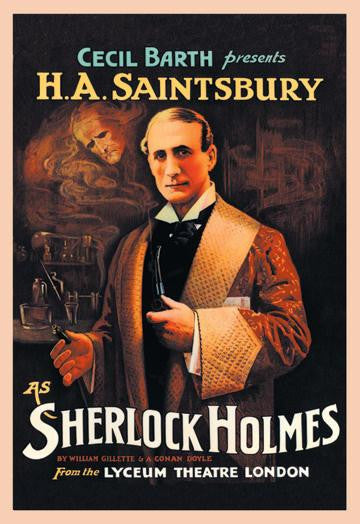 H. A. Saintsbury as Sherlock Holmes (book cover) 12x18 Giclee on canvas