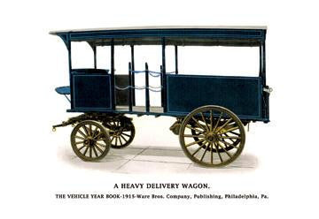 A Heavy Delivery Wagon 12x18 Giclee on canvas