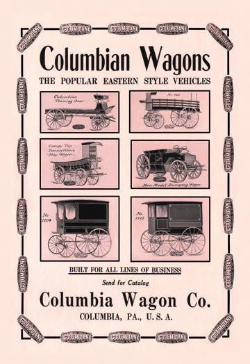 Columbian Wagons 12x18 Giclee on canvas