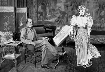 Charles Dana Gibson in his Studio  New York City 12x18 Giclee on canvas