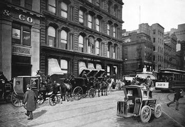 Cabs Outside of Tiffany & Co.  New York City 12x18 Giclee on canvas