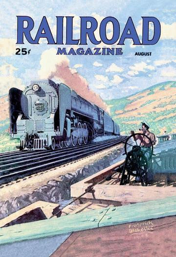 Railroad Magazine: The Mighty Railway  1945 12x18 Giclee on canvas