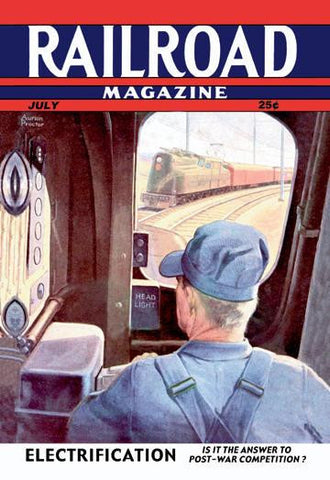 Railroad Magazine: Electrification  1944 12x18 Giclee on canvas