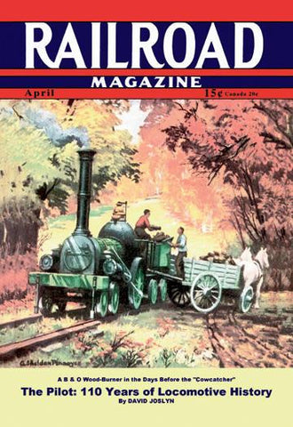 Railroad Magazine: A B&O Wood-Burner  1942 12x18 Giclee on canvas