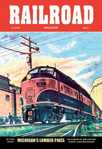 Railroad Magazine: Michigan&#39;s Lumber Pikes  1953 12x18 Giclee on canvas