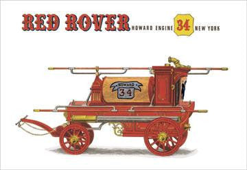 Red Rover: Howard Engine 34 New York 12x18 Giclee on canvas