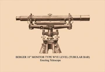 Berger 18 Monitor Type Wye Level (Tubular Bar) 12x18 Giclee on canvas