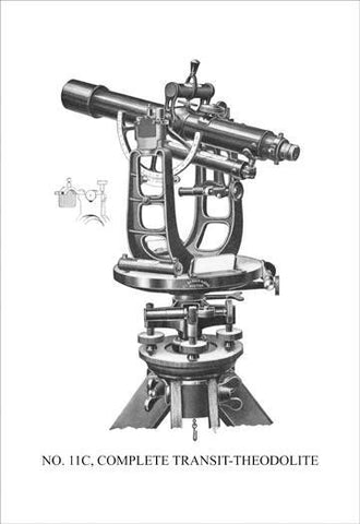 No. 11C Complete Transit-Theodolite 12x18 Giclee on canvas