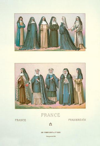 France-Nuns #1 12x18 Giclee on canvas