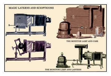 Odd Fellows: Magic Lanterns  Sciopticons  and Monitor Lamps 12x18 Giclee on canvas