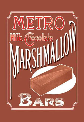 Metro Milk Chocolate Marshmallow Bars 12x18 Giclee on canvas