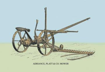 Adriance  Platt and Co. Mower 12x18 Giclee on canvas