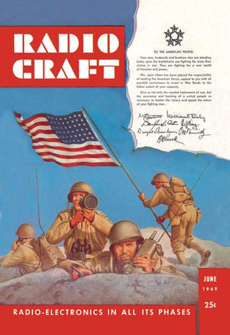 Radio Craft: American Soldiers Stake the Flag 12x18 Giclee on canvas