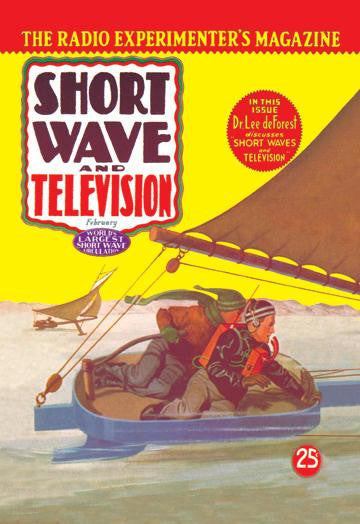 Short Wave and Television: Radio Controlled Ice Sailing 12x18 Giclee on canvas