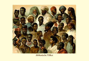 Afrikanische Volker 12x18 Giclee on canvas