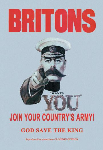 Britons: Join Your Country&#39;s Army 12x18 Giclee on canvas