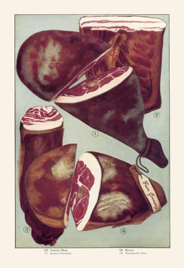 Ham and Bacon 12x18 Giclee on canvas