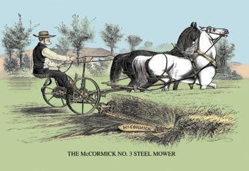 The McCormick No. 3 Steel Mower 12x18 Giclee on canvas