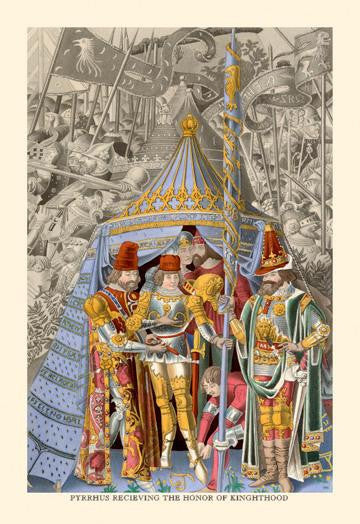 Pyrrhus Receiving the Honor of Knighthood 12x18 Giclee on canvas