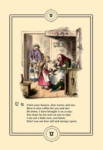 Little Lily&#39;s Alphabet: Untie Your Bonnet 12x18 Giclee on canvas