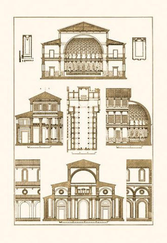 Interior of Basilica 12x18 Giclee on canvas