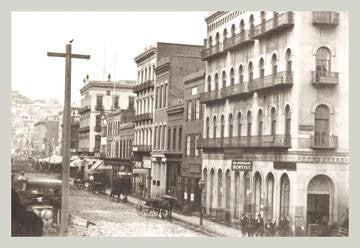 East Side of Montgomery St  San Francisco  CA 12x18 Giclee on canvas