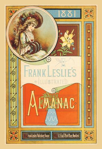 Frank Leslie&#39;s Illustrated Almanac: Girl with Muffler  1881 12x18 Giclee on canvas