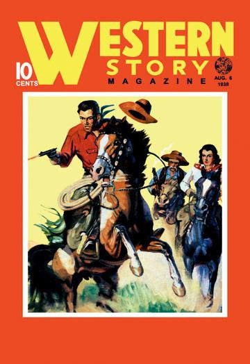 Western Story Magazine: On the Move 12x18 Giclee on canvas