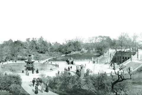 Central Park: Bethesda Terrace c.1902 12x18 Giclee on canvas